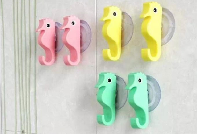  Seahorse  Sucker Wall Hooks