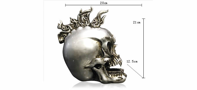 Skull Head Figurine Display Decoration