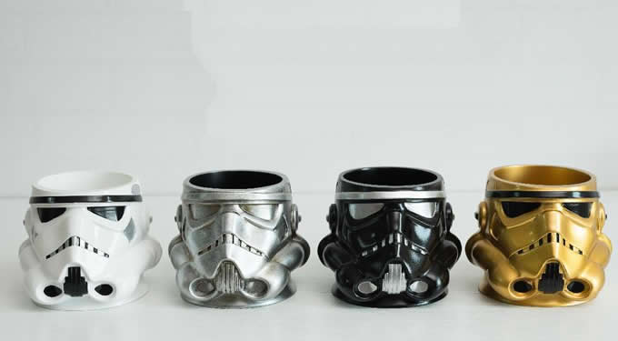 Soldier Helmet Pen Holder Flower Pot  Desk Organizer