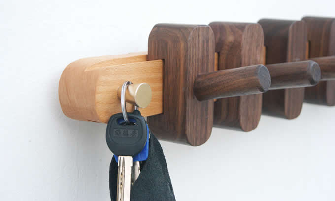  Solid Wood Wooden Coat Hook Coat Rack Wall Mount Clothes Hook 