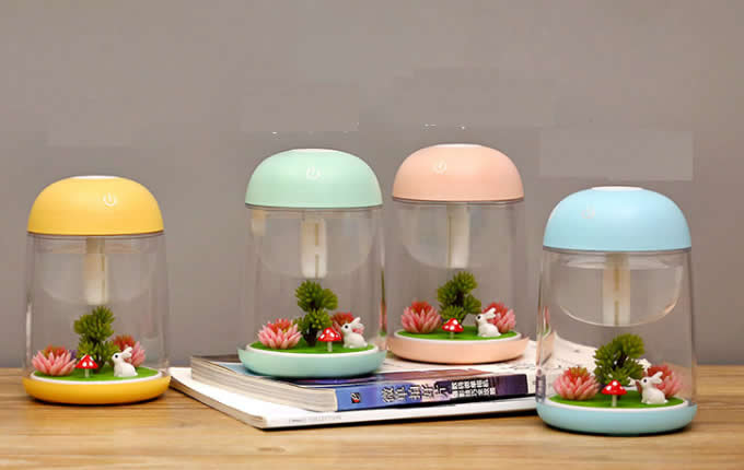 USB  Mist Humidifier with Colorful LED Night Light