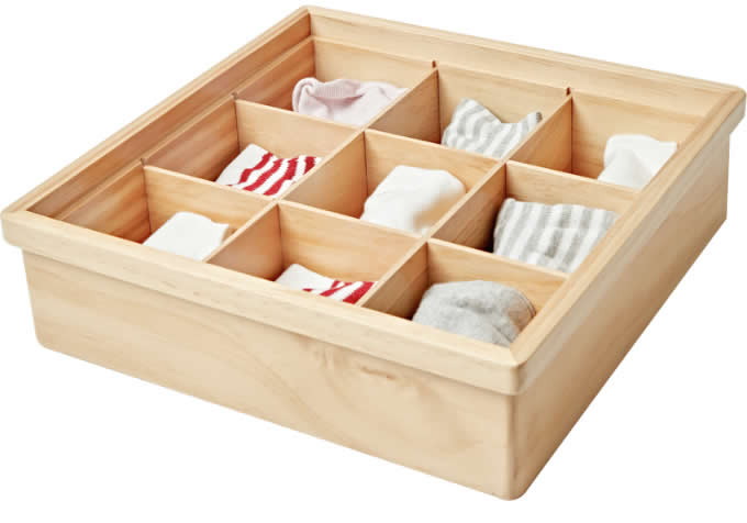  Bamboo Drawer Dividers, Storage Boxes, Closet Organizers, Under Bed Organizer 