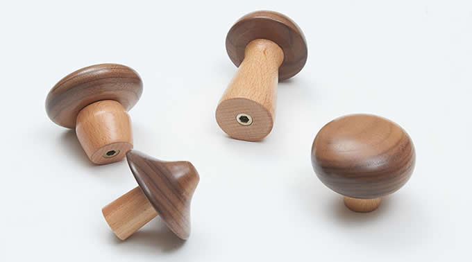 Wooden Mushroom Shaped Decorative Wall Hook