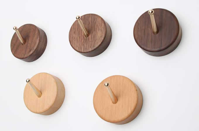  Wooden Hooks Wall Mounted Coat Hanging Hook 