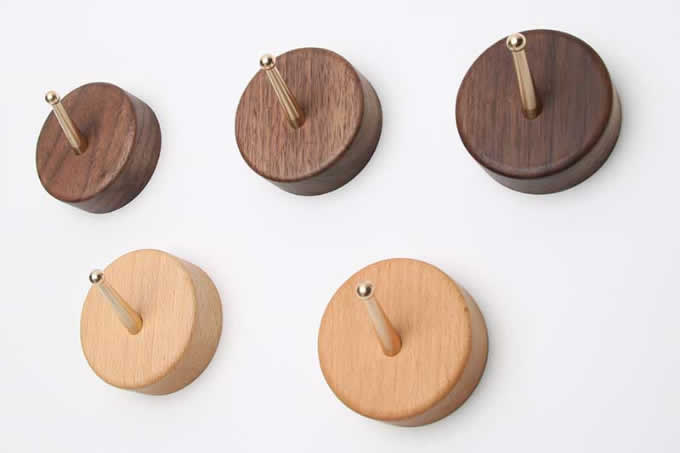  Wooden Hooks Wall Mounted Coat Hanging Hook 