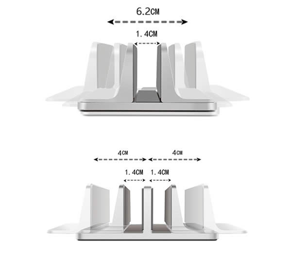 Classic Aluminum Laptop Computer&Ipad Desktop Storage Stand Organize Storage Holder