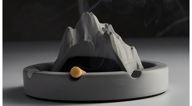 Creative mountain peak shape concrete ashtray bar shop decoration