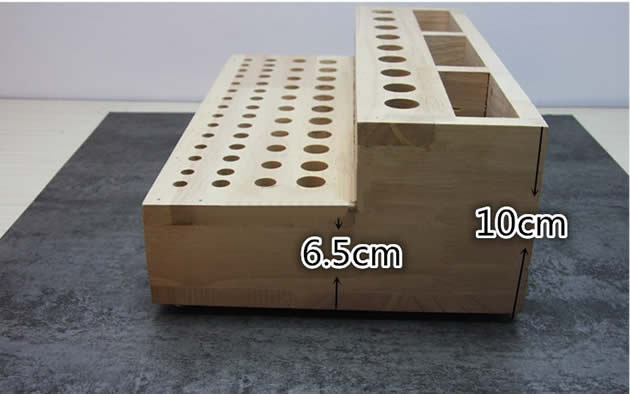 Creative multiple holes pen holder & tools organize wooden storage box 61-hole