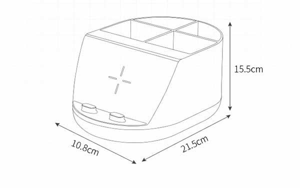 Creative remote control storage box mobile phone wireless charging