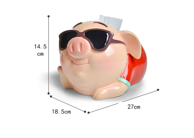 Cute funny cartoon pig tissue box desktop decoration