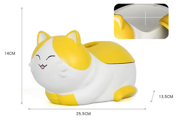 Cute happy cartoon cat tissue box home decoration storage box