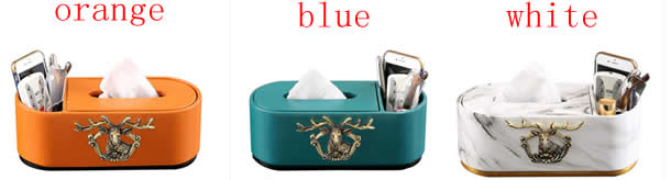 Exquisite fashion elk decoration tissue box remote control storage box