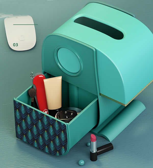 Multifunctional cartoon toucan tissue box desktop decoration storage box