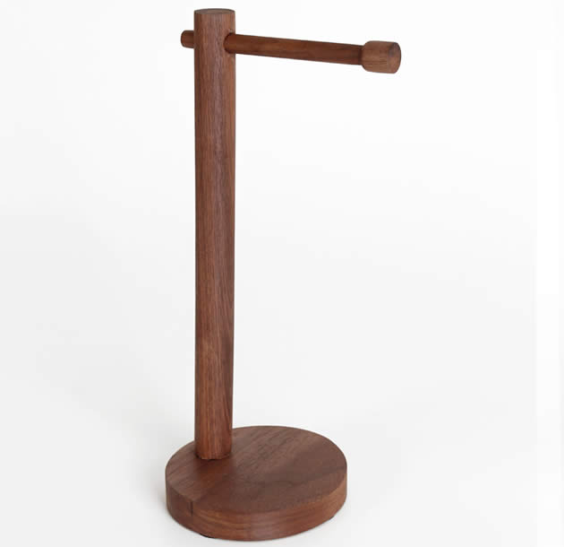 Simple Solid Wood Black Walnut Desktop Headphone Stand & Holder