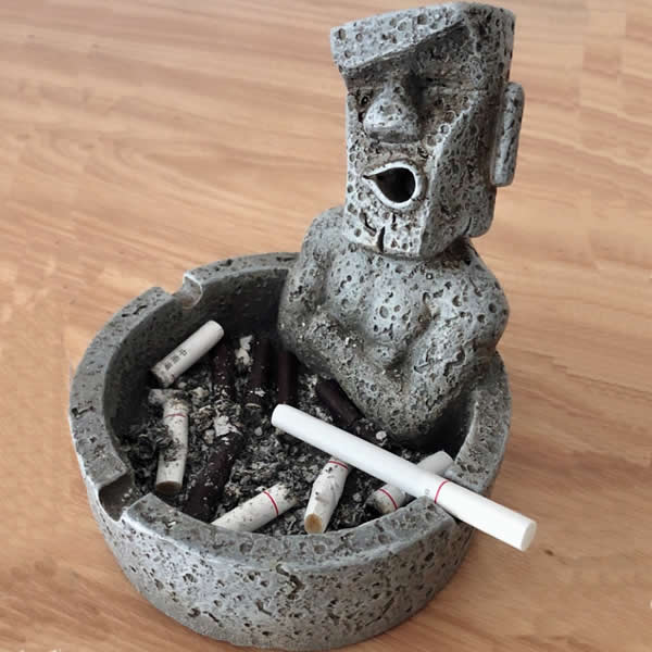 Vintage funny giant stone people decorative ashtray Desktop ornaments