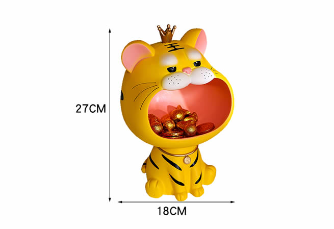 Cartoon Tiger Living Room Desktop Organizer Storage Box&Tray