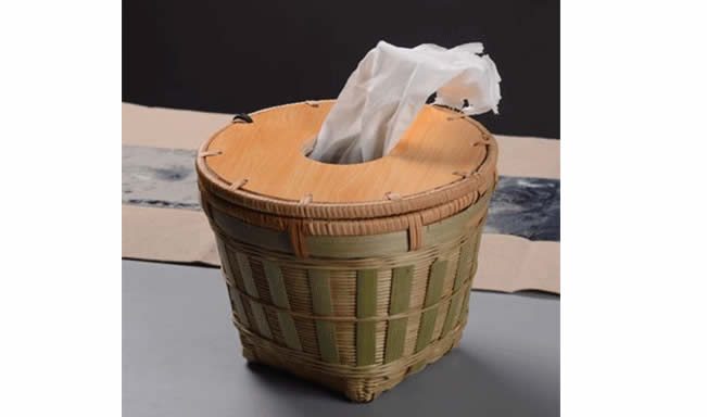 Country Bamboo Woven Tissue Box