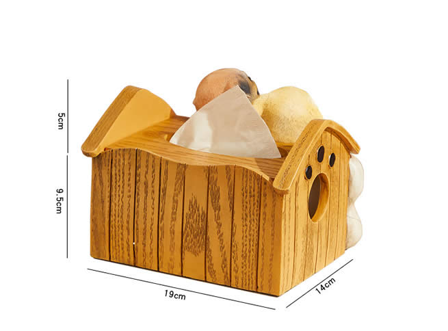 Cute Small Dog House Living Room Decoration Tissue Box