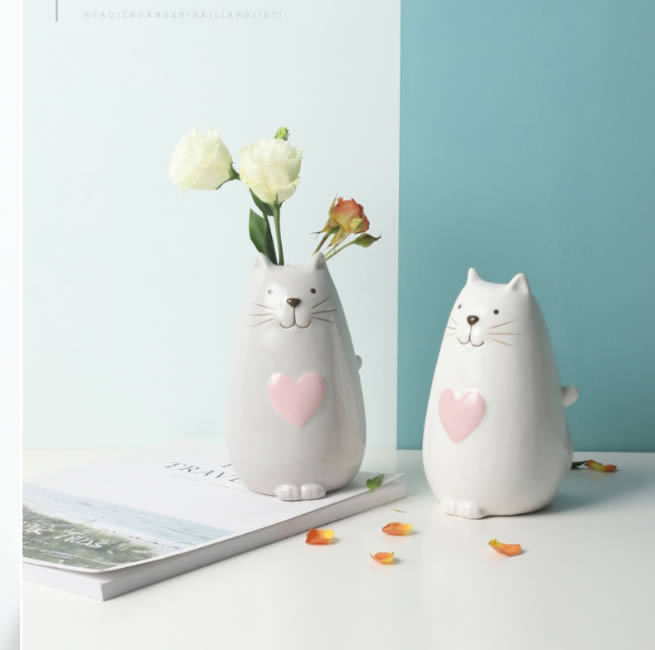 Cute Ceramic Animal Decorative Small Vase