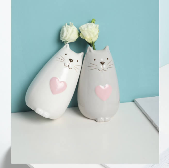 Cute Ceramic Animal Decorative Small Vase