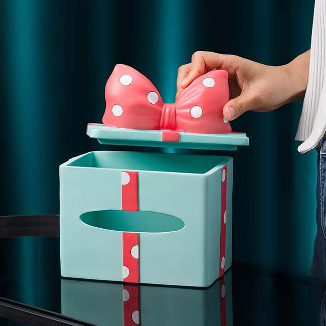 Beautiful Cartoon Bow Tissue Box