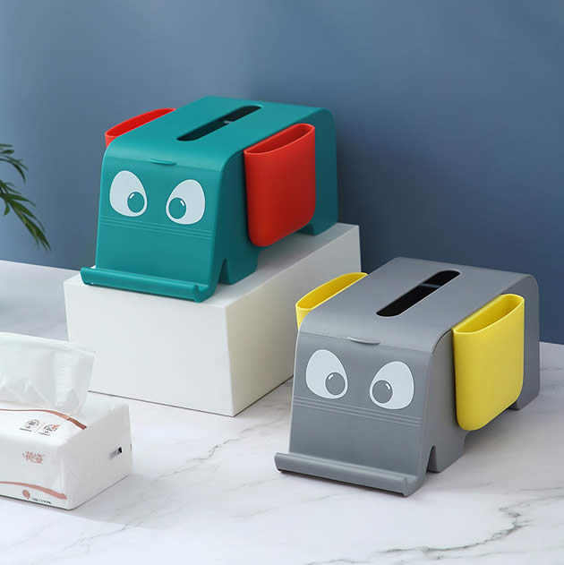 Cute Elephant Multifunctional Organizing Storage Box Tissue Box