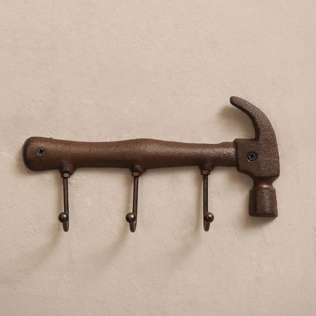 Retro Hammer Wrench Tool Shape Wall Decoration Hook