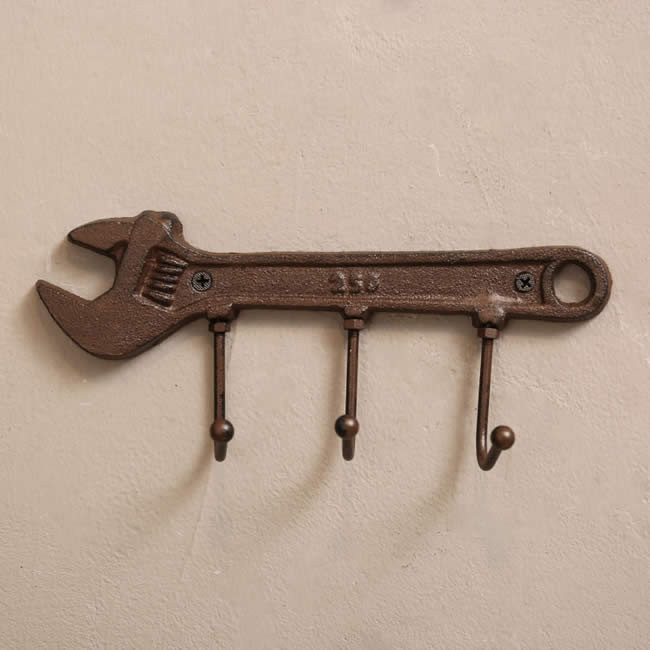 Retro Hammer Wrench Tool Shape Wall Decoration Hook