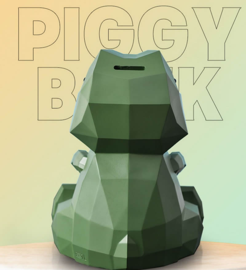 Abstract Geometric Art Dinosaur Decorative Piggy Bank