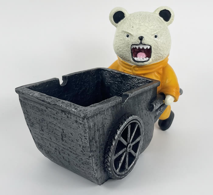 Angry Cartoon Bear Desktop Decoration Ashtray