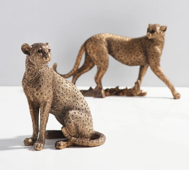 Classic African Leopard Art Sculpture Ornament