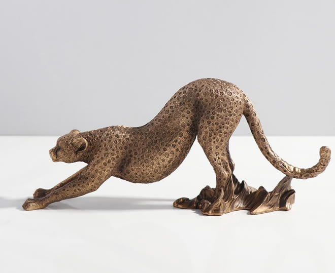 Classic African Leopard Art Sculpture Ornament