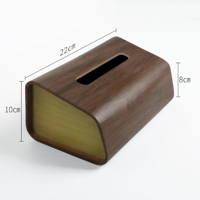 Classical Black Walnut Irregular Tissue Box