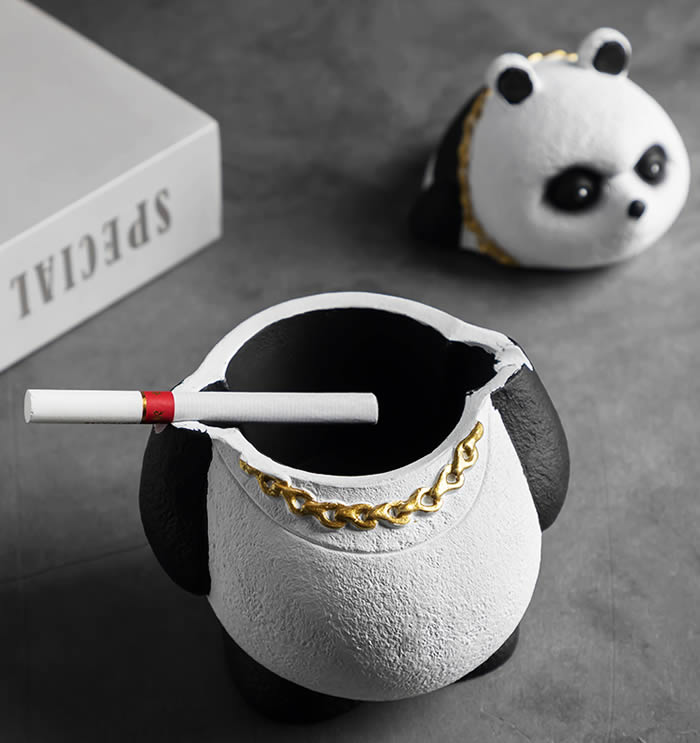 Cool Panda Ashtray Decorative Personality Decorative Ornament