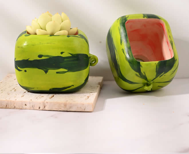 Creative Watermelon Shaped Small Flower Pot