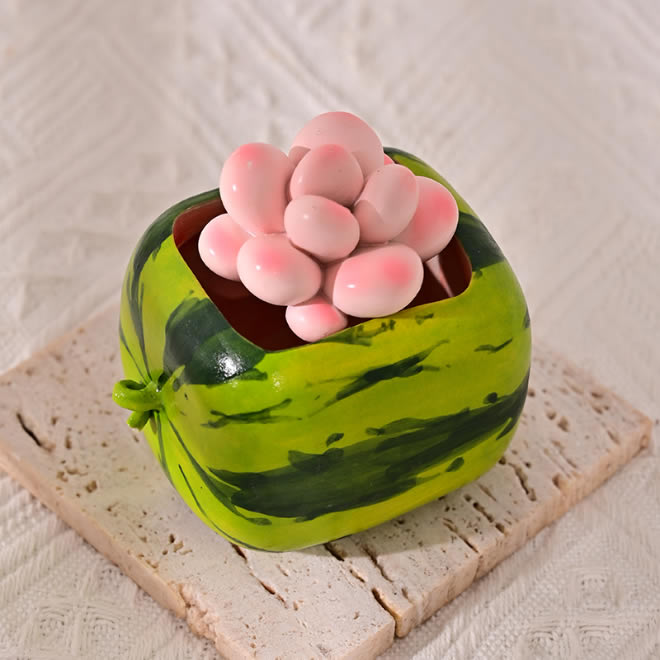 Creative Watermelon Shaped Small Flower Pot