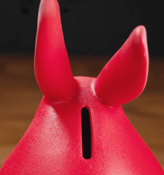 Cute Red Rabbit Ceramic Piggy Bank