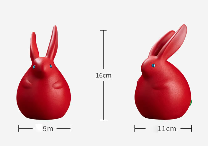 Cute Red Rabbit Ceramic Piggy Bank