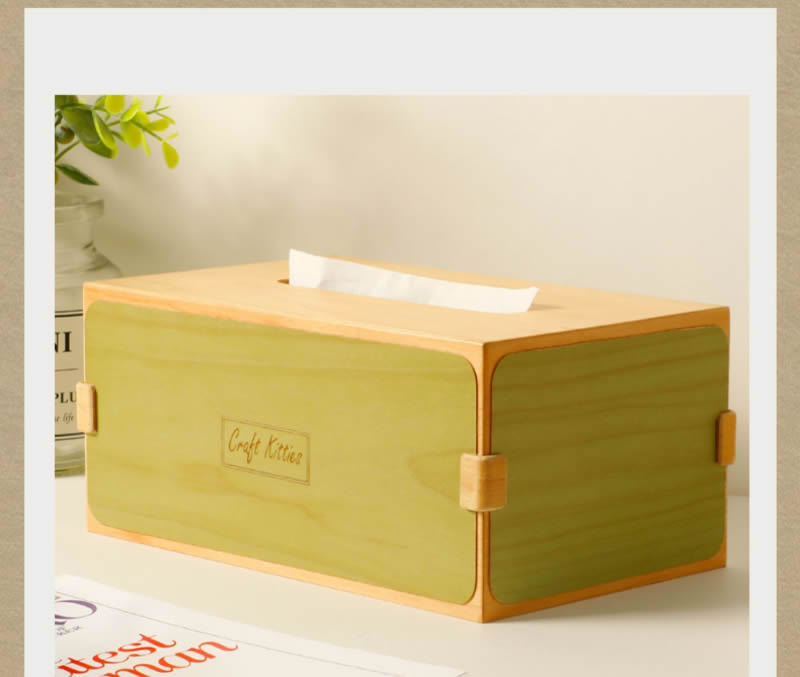 Fashion Wooden Tissue Box, Home Office Art Decoration