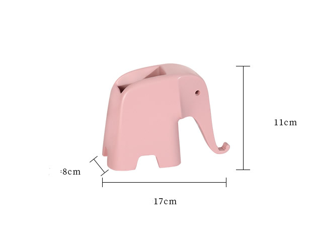 Geometric Art Elephant Office Organizer Pen Holder