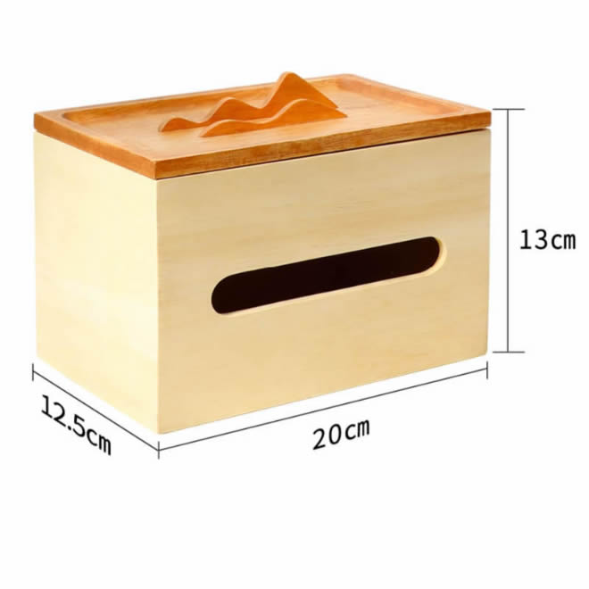 Multifunctional Pure Wood Tissue Box, Mobile Phone Holder