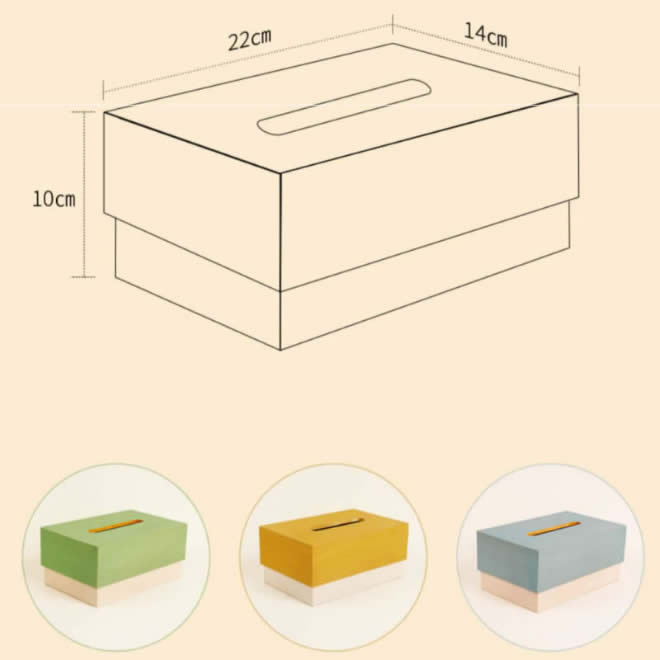 Natural Maple Square Wooden Tissue Box