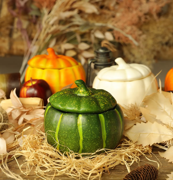 Pastoral Style Small Pumpkin Candy Jar,Storage Jar