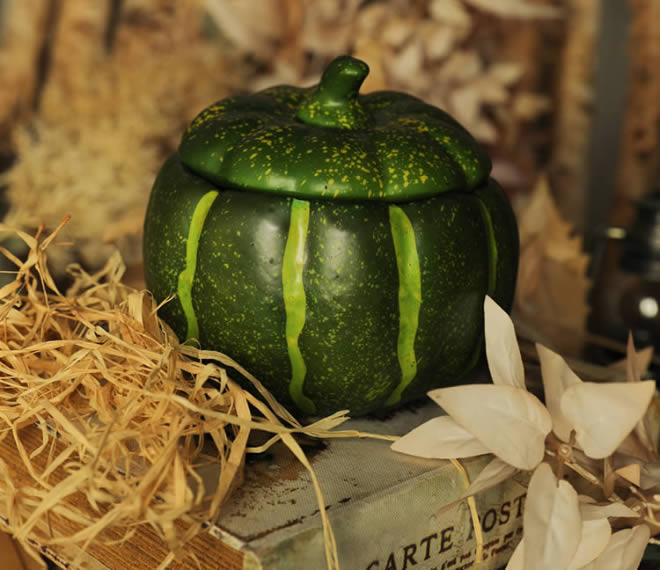 Pastoral Style Small Pumpkin Candy Jar,Storage Jar