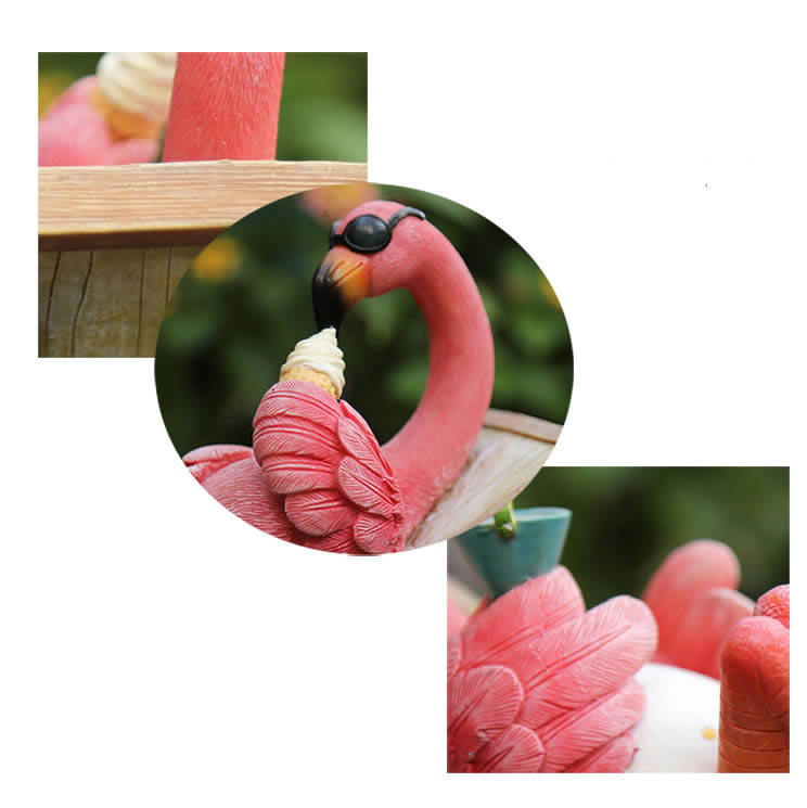 Personalized Flamingo Resin Sculpture Ornament