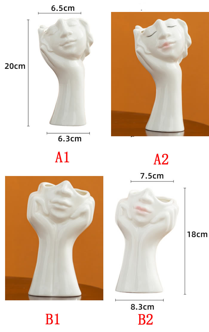 Simple Abstract Figure Art Vase, Desktop Decoration Ornament