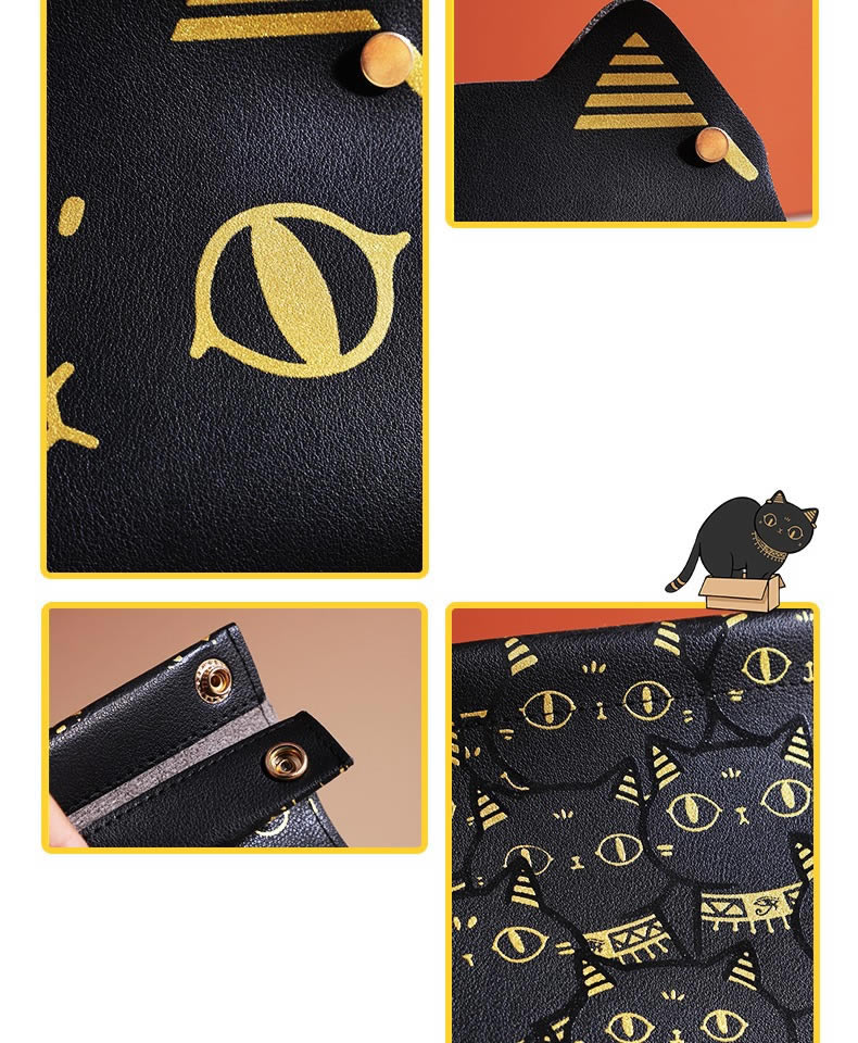 Big Eyes Black Cat Tissue Box