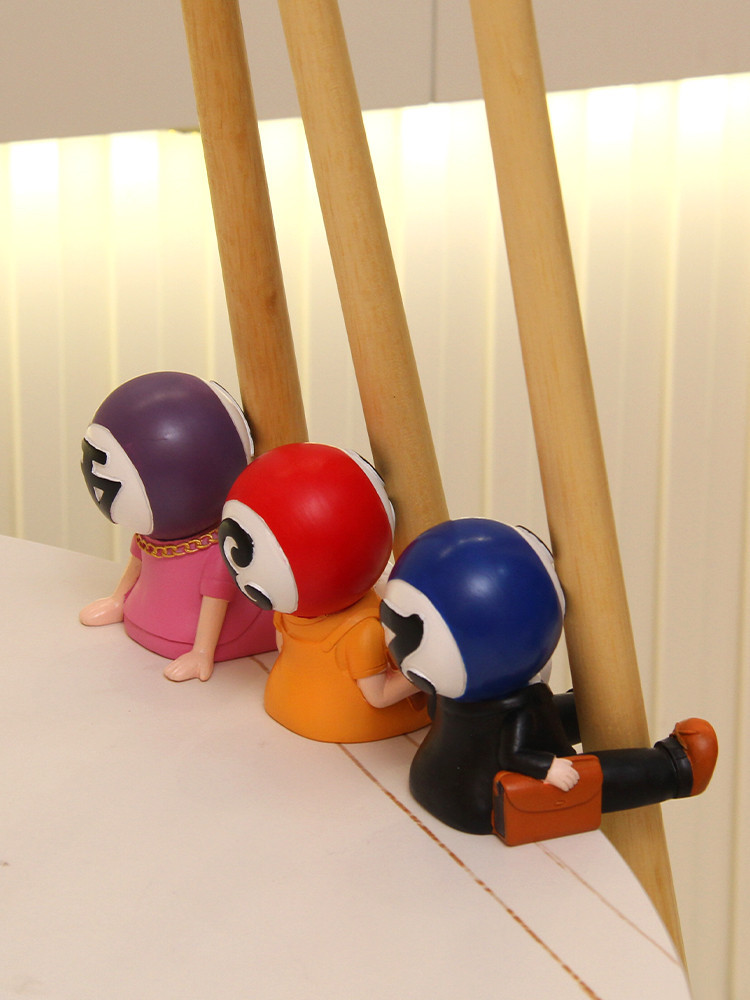 Billiards Doll Phone Holder, Billiards Cue Support Storage Rack