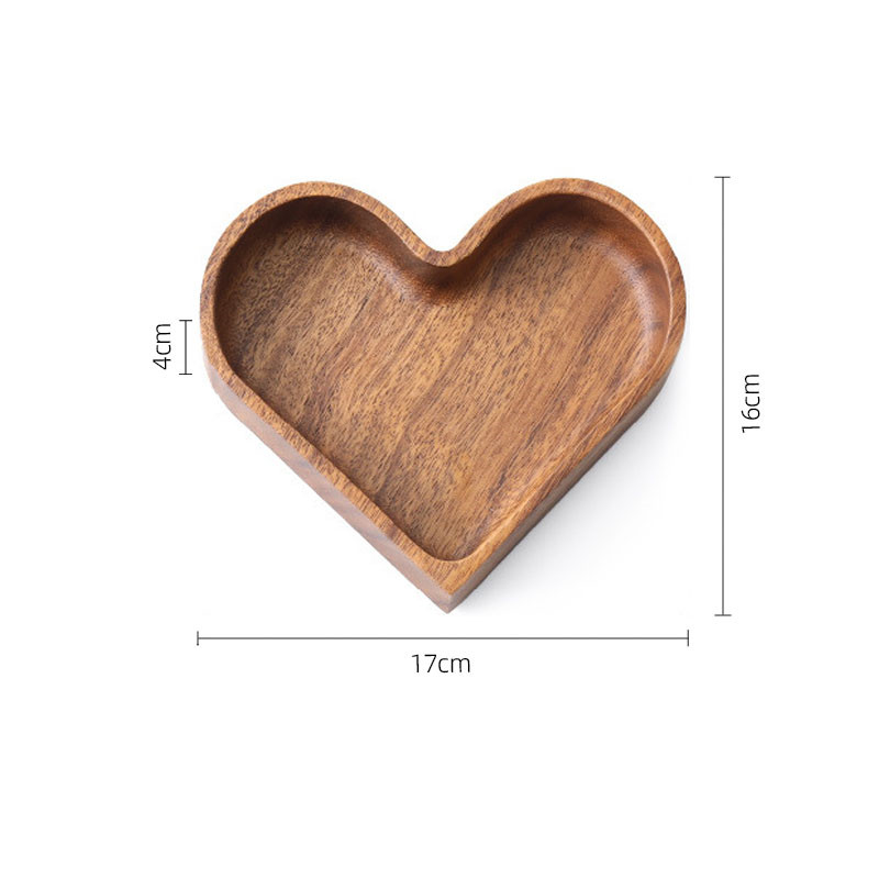 Black Walnut Heart-Shaped Candy,Nut Storage Tray