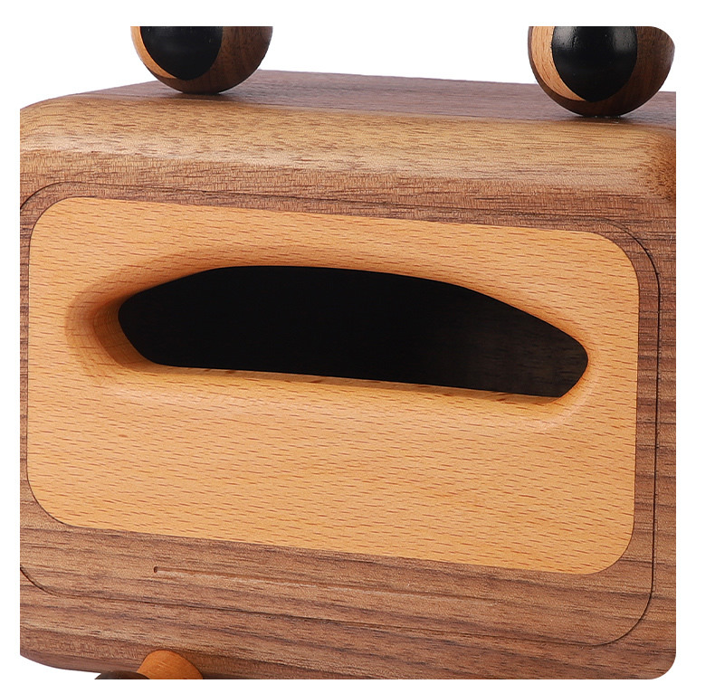 Black Walnut Wood Frog Tissue Box